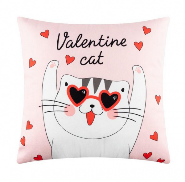 Подушка декор Этель (40*40см) Valentine cat 5309886