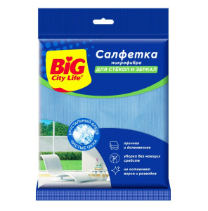 Салфетка микрофибра д/стекол (30*30см) Big City Life 14410564