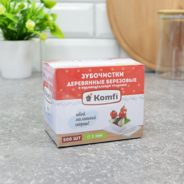 Зубочистки Komfi (500шт) KWN500KPM