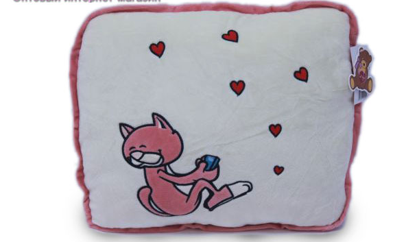 Кот подушка розовый 1947В/36*36ск