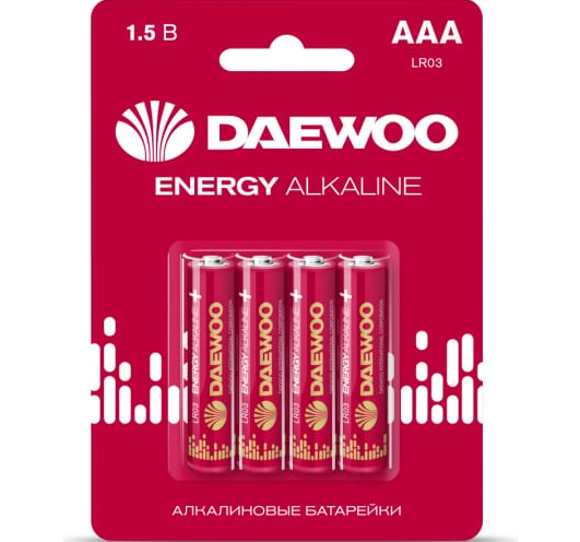 Батарейка DAEWOO ENERGY AAA LR3 Alkaline (4шт)