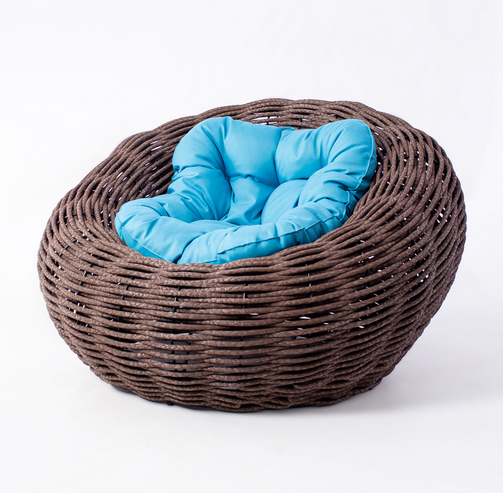 Кресло плетеное DeckWOOD Nest коричневый (компл)*