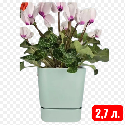 Горшок с подд Квадрат Гранд 2,7л 15*15см мята