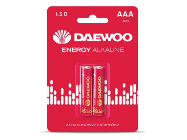 Батарейка DAEWOO ENERGY AAA LR03 Alkaline (2шт)